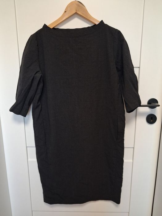 Fraternity szara damska sukienka wełniana welna owcza S