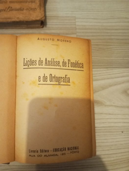 Livros antigos de ortografia gramática e fonética 1900