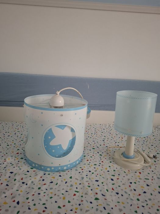 Conjunto candeeiros de quarto de bebe