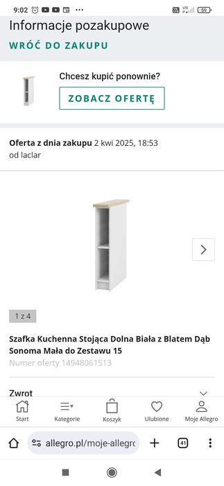 Szafka kuchenna pod piekarnik