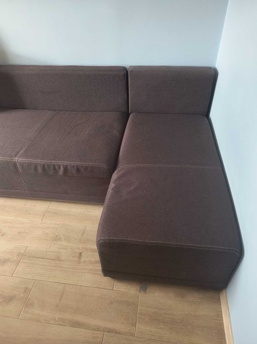 Rozkładane łóżko brązowe