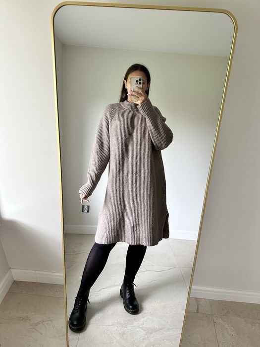 Sukienka sweterkowa na jesień zimę H&M rozmiar S 2% wełna