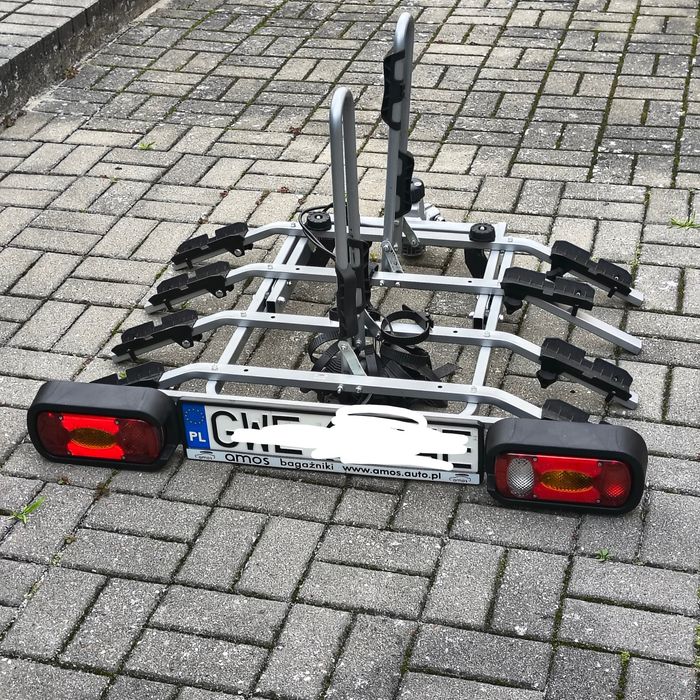 Bagażnik rowerowy, platforma nas hak na 4 rowery