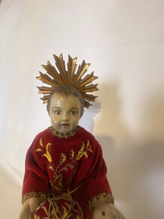 Menino Jesus de Roca em madeira