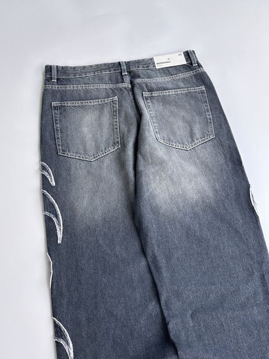 Широкі Джинси Bershka Baggy з нашивкою Бершка Беггі Скейтер Skater