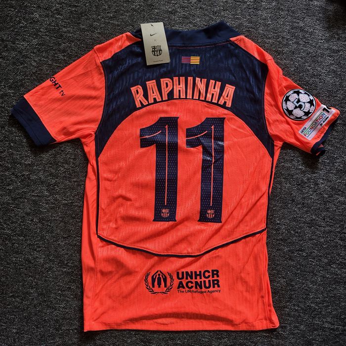 Koszulka FC Barcelona 25/26 trzeci komplet Player Version Raphinha 11 UCL rozmiar S