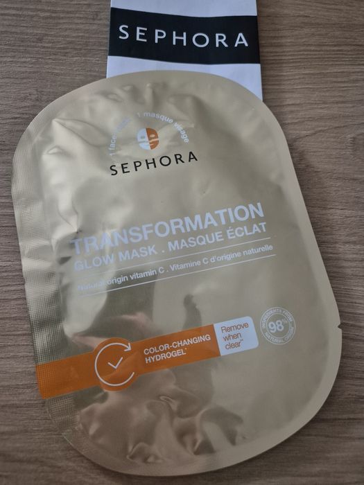 Nowa! SEPHORA Transformation Glow Mask maska rozświetlająca z wit. C zmienia kolor!