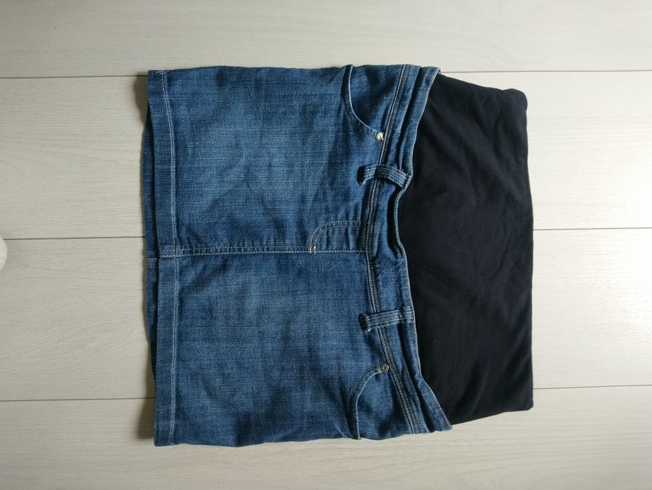 Джинсова спідниця для вагітних 38 розмір