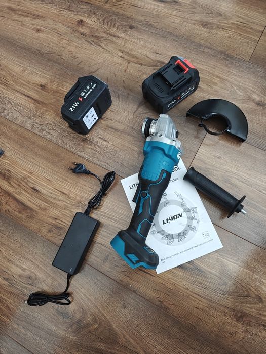 Szlifierka kątowa 2x akumulator 21v w systemie Makita ładowarka nowa