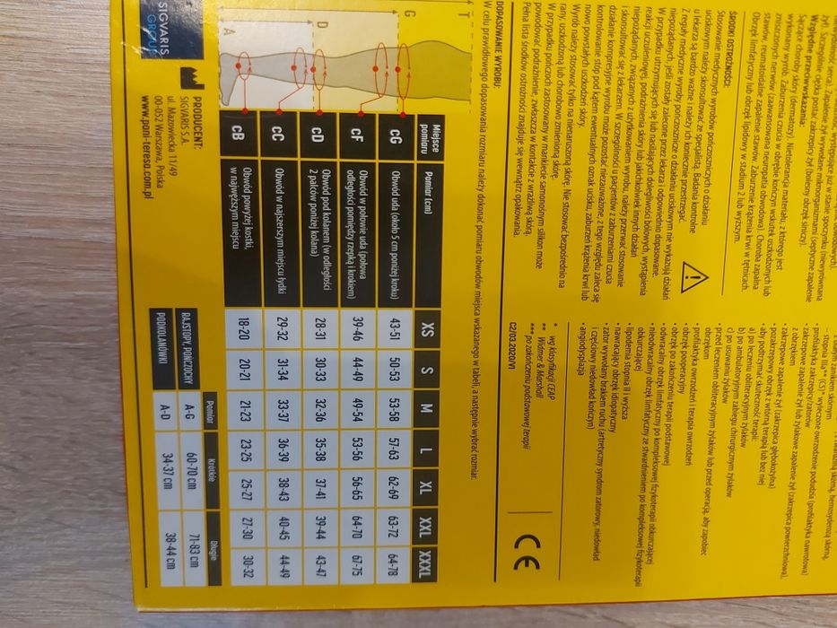 Rajstopy Uciskowe dla kobiet w ciąży CCL2 rozmiar L