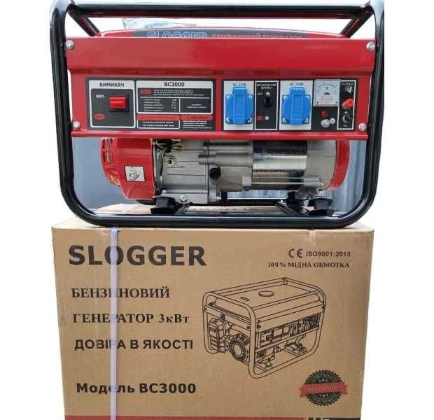 Генератор бензиновий Slogger BC3000 - 3 кВт - мідна обмотка + 1л оливи