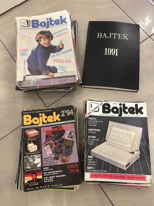115 numerów czasopisma Bajtek z lat 1985/96