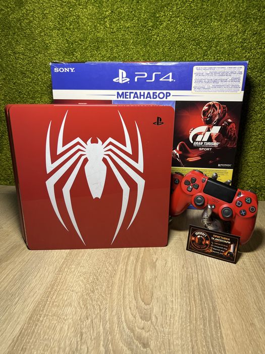 Магазин! PlayStation 4 Slim 1TB Limited Edition Spider-Man | Full Set + 2 DualShock | Гарантия