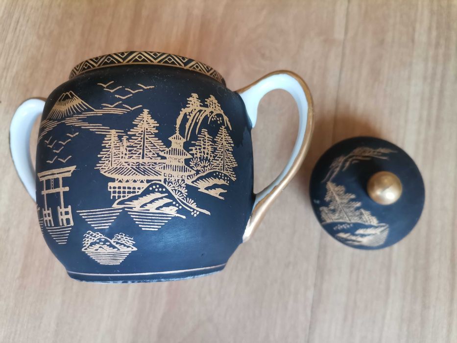 Serviço de chá Japonês, Soko China - Pintado à mão - casca de ovo
