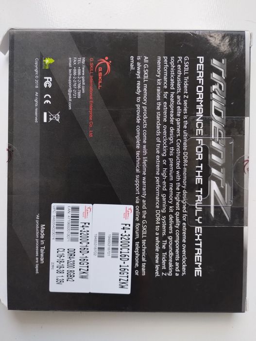 Оперативна пам’ять G.SKILL Trident Z DDR4 16GB (2×8GB)