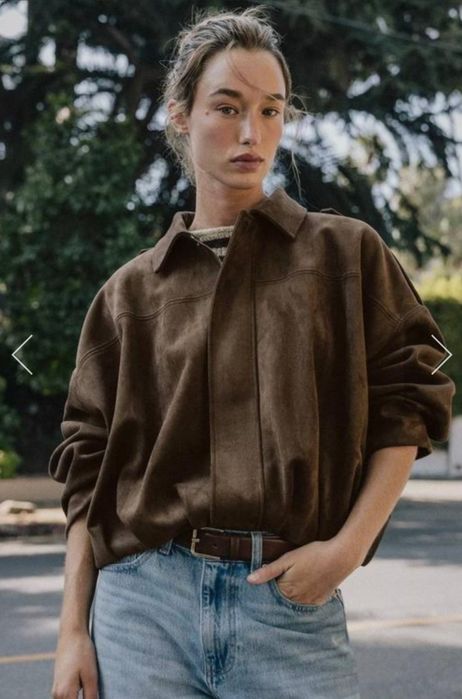 Бомбер   замш М,Л