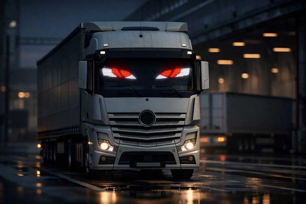 Гнучка LED панель Очі диявола на авто 2шт 16x80 см, Devil Eyes, 12/24V, 34 режими, Bluetooth, управління з пульта
