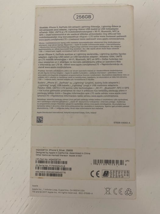 Оригінальний iPhone X 256GB Silver