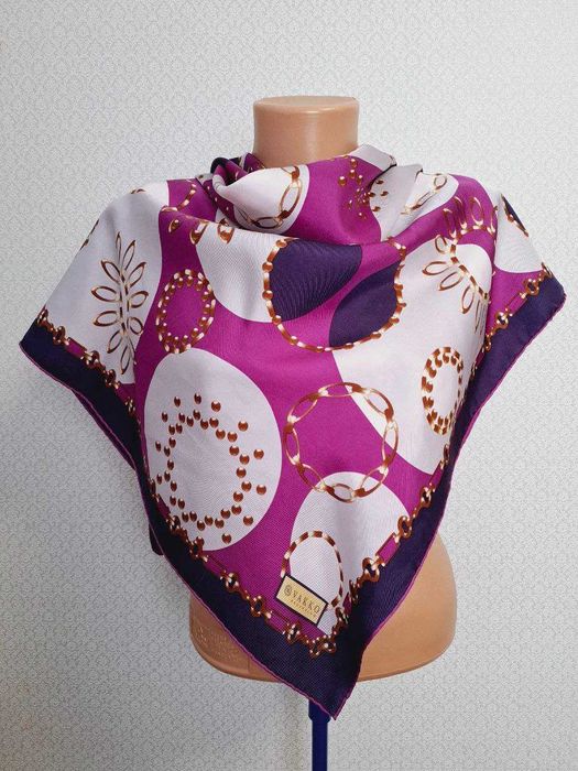 Хустка жіноча шовкова Vakko преміум Розмір 90х87 см