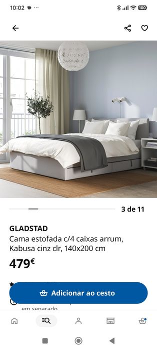 Cama de casal IKEA Gladstad