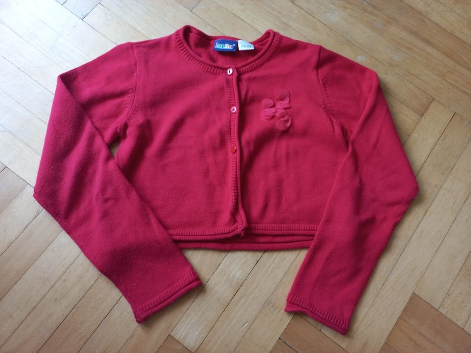 Sweterek czerwony 110 116 święta