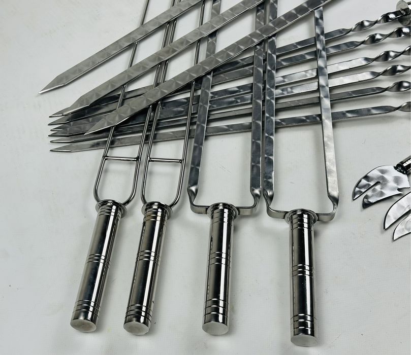 Шампура, наборы шампуров, двойной, для овощей, для люля кебаб, вилка