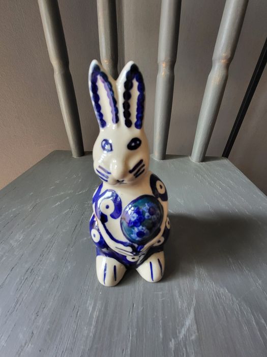 Bolesławiec zając wielkanocny figurka