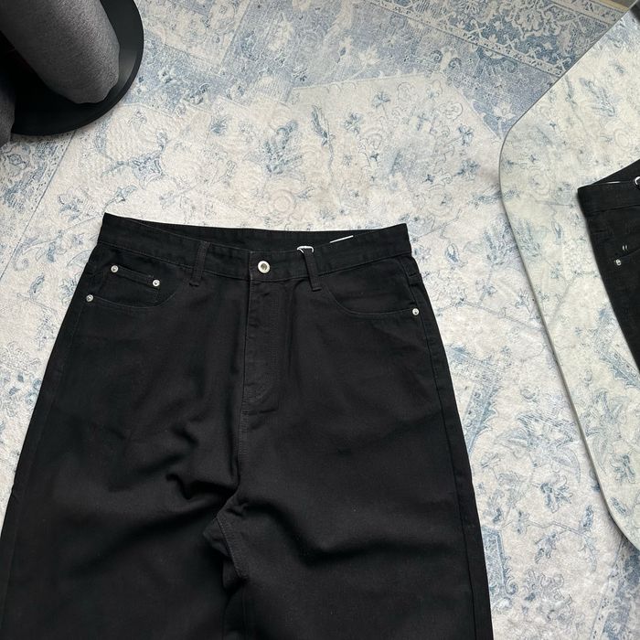 Baggy total black jeans jorts shorts y2k sk8  широкі оверсайз racer jaded balenci bootcut чорні довгі джинсові шорти реп беггі багги