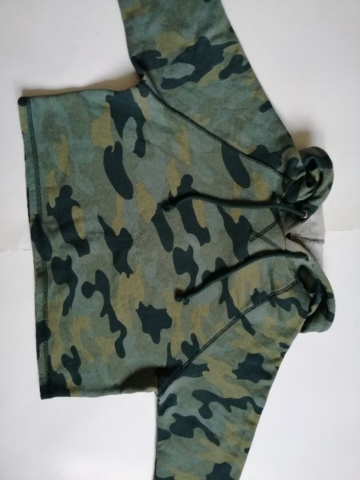 H&M HM Divided bluza krótka moro z kapturem roz S - jak nowa