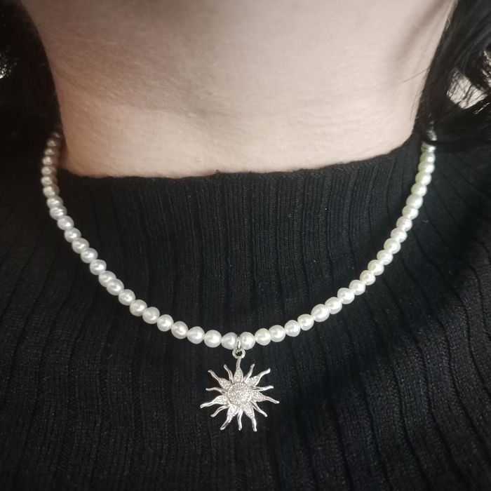 Чокер з натуральних перлин з зіркою