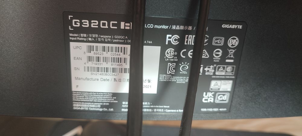 Ігровий Монітор 32 дюйми Gigabyte 165 герц