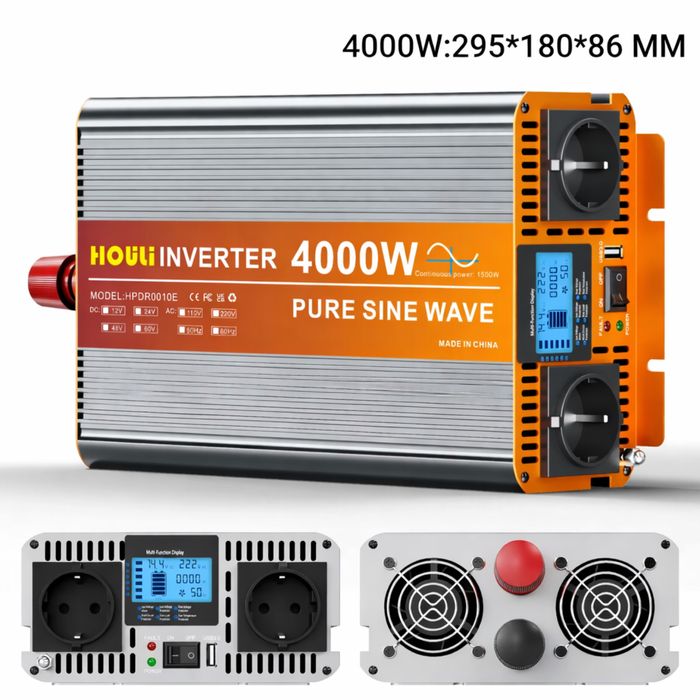 Houli чистий синус інвертор 12v 4000w євро стандарт, дуже якісна річ
