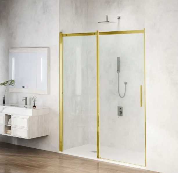 Drzwi prysznicowe rozsuwane  Złote 100 cm