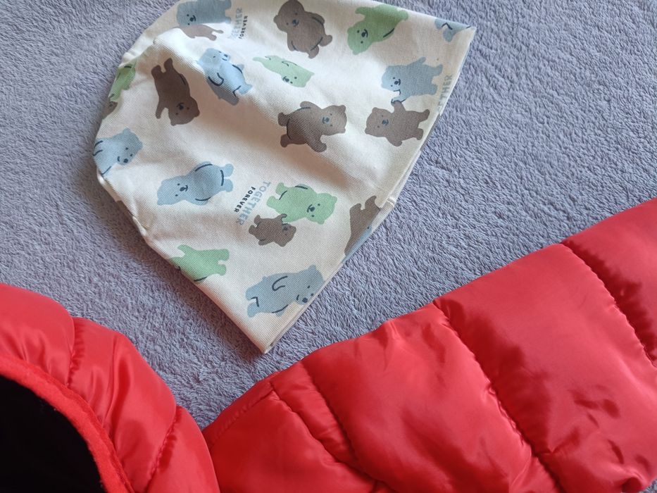 Kurtka przejściowa z sinsey+czapeczka z h&m