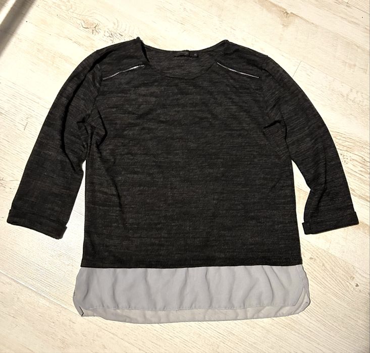 Sweterek koszula 2 w 1 szary rękaw 3/4 Today L