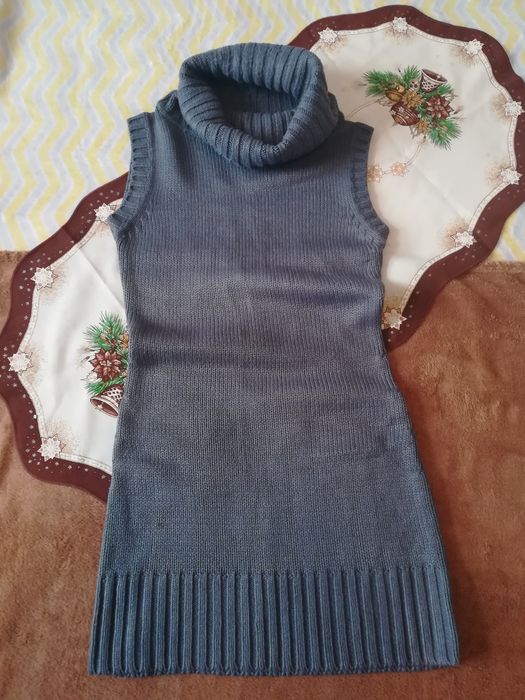 Szara Sukienko-tunika rozm. S/M ciepła.