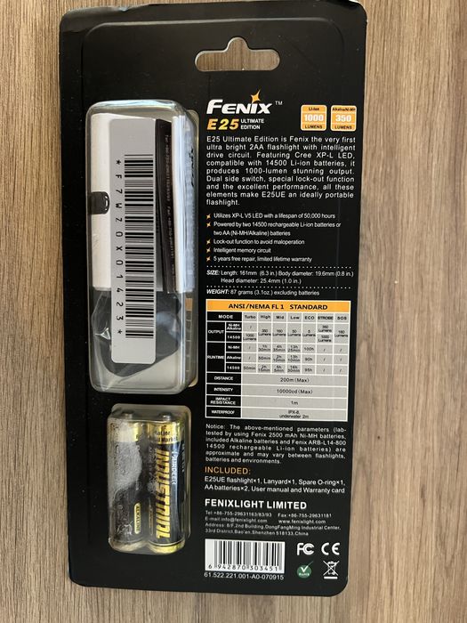 Latarka Fenix E25 UE