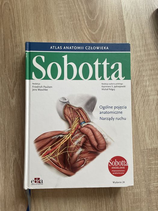 atlasy anatomiczne sobotta mianownictwo angielskie; tom 1, 2 i 3