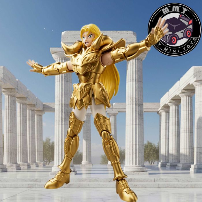 Figura de ação Saint Seiya Gold Saint Mu Aries Champion Class Blokees para montar