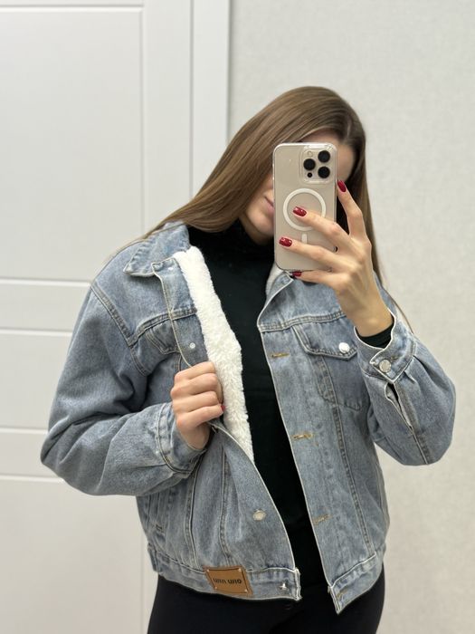 Куртка жіноча джинсова з хутром Miu Miu