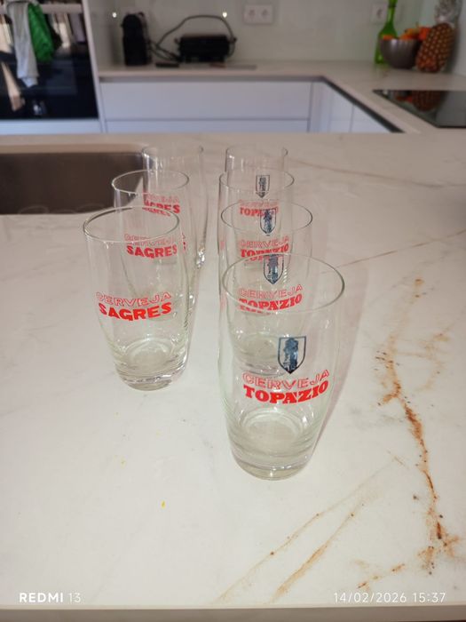 13 Copos Cerveja Sagres e Cerveja Topázio – Vintage