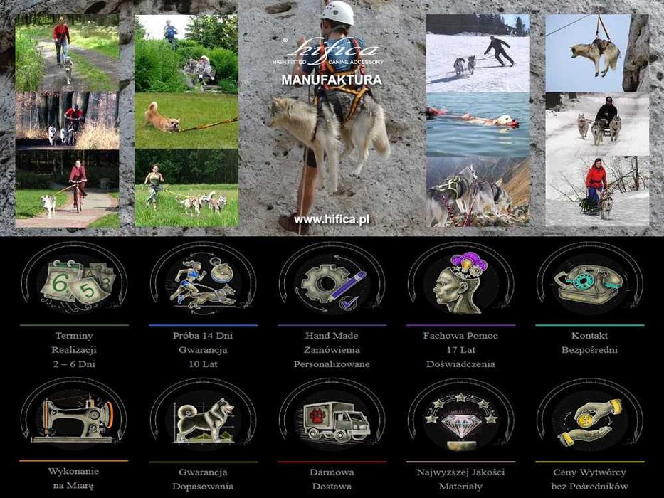 HIFICA LITE TREK PA - Pas Biodrowy Dogtrekking Trucht z Psem