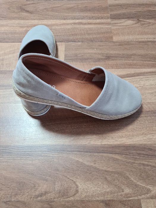 Anna Field leather espadryle wkładane damskie Szare rozmiar 39