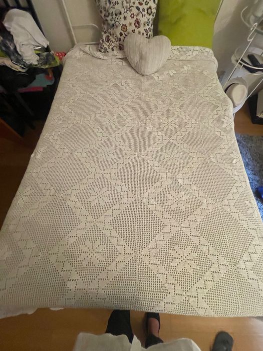 Colchas em croché, cama solteiro