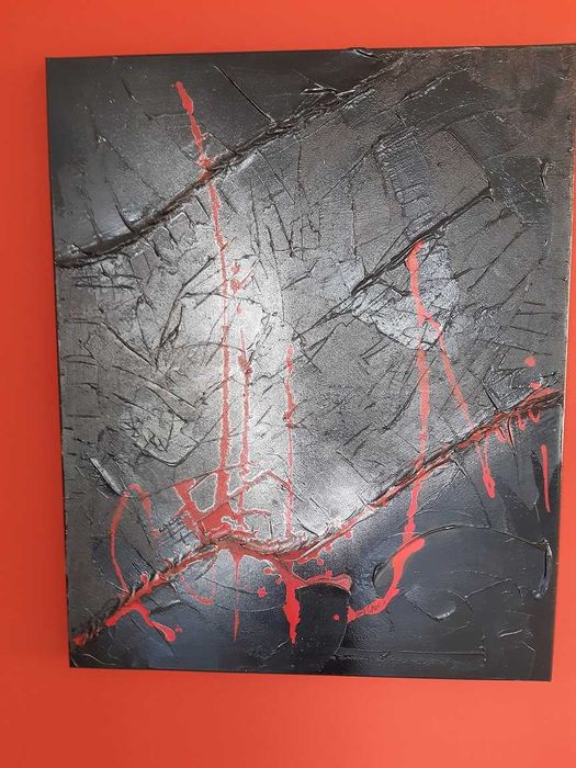 Quadro moderno novo 100x80 pintado à mão