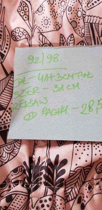 Kurtka parka dla dziewczynki r 92/98