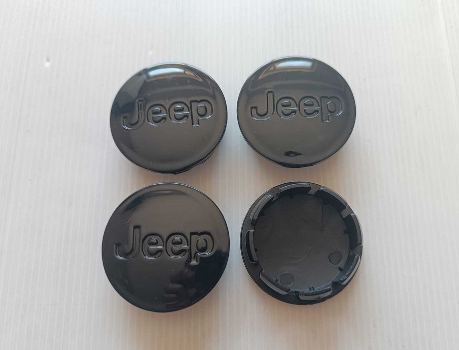 Centros/tampas de jante completos Jeep com 55, 60, 64 e 68 mm
