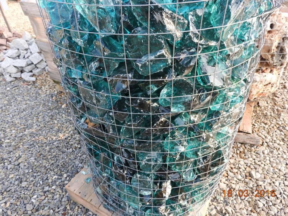 BRYŁY SZKLANE gabiony szkło do gabionów ogród 25 KG kurier gratis