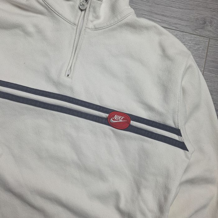 Vintage Nike Y2K 1/4 Zip Beige Sweatshirt