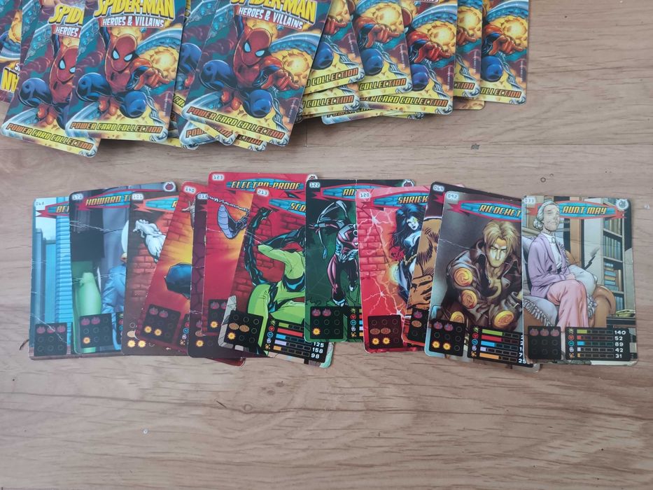 Karty Marvel Spiderman heroes & villains